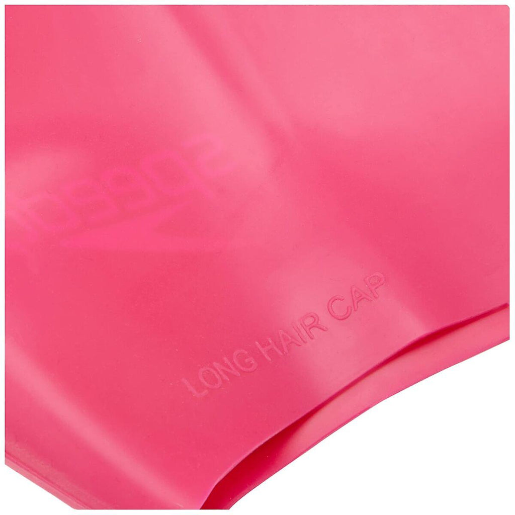 Long Hair Sillicone Swim Cap (Pink)