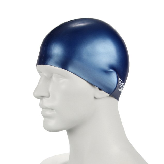 Junior Plain Moulded Silicone Cap (Navy)