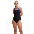 Womens Hyperboom Racerback Swimsuit (Black/Blue)