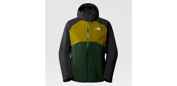 Mens Stratos Hooded Jacket (Pine Needle-Sulphur Moss-Asphalt Grey)