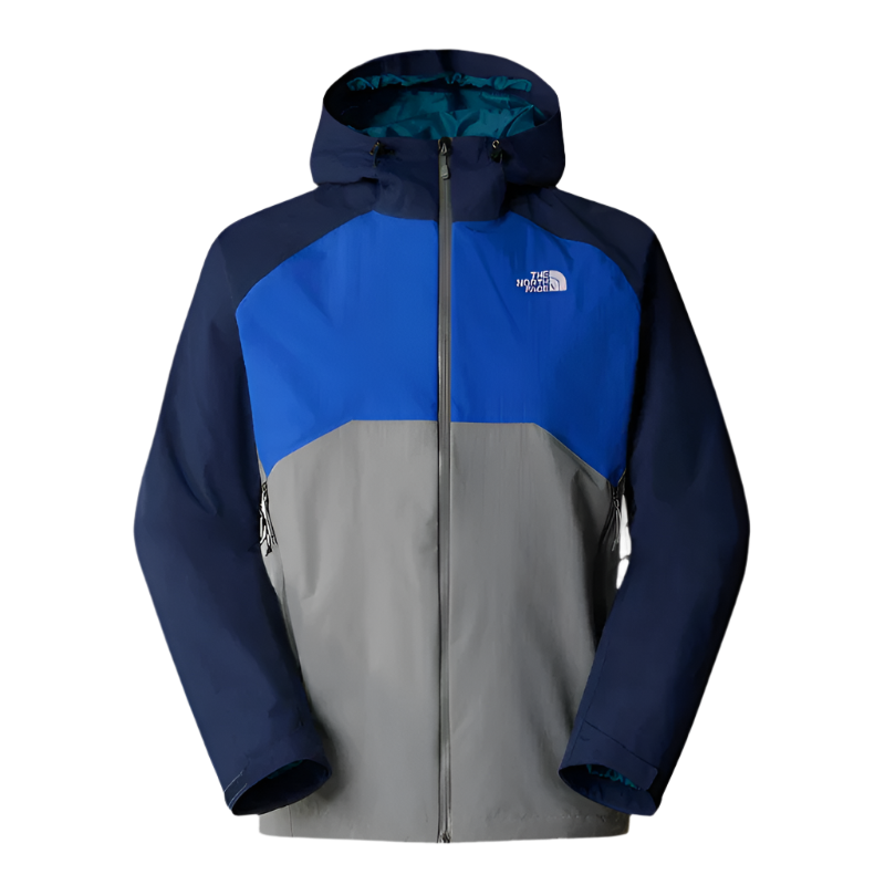Mens Stratos Hooded Jacket (Navy/Grey/Blue)