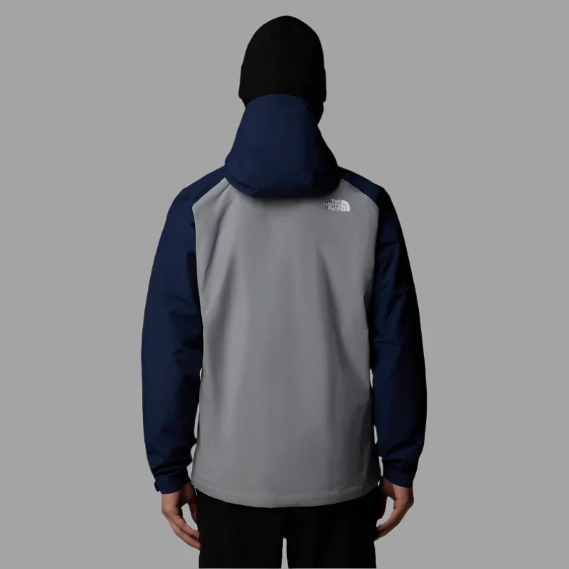 Mens Stratos Hooded Jacket (Navy/Grey/Blue)
