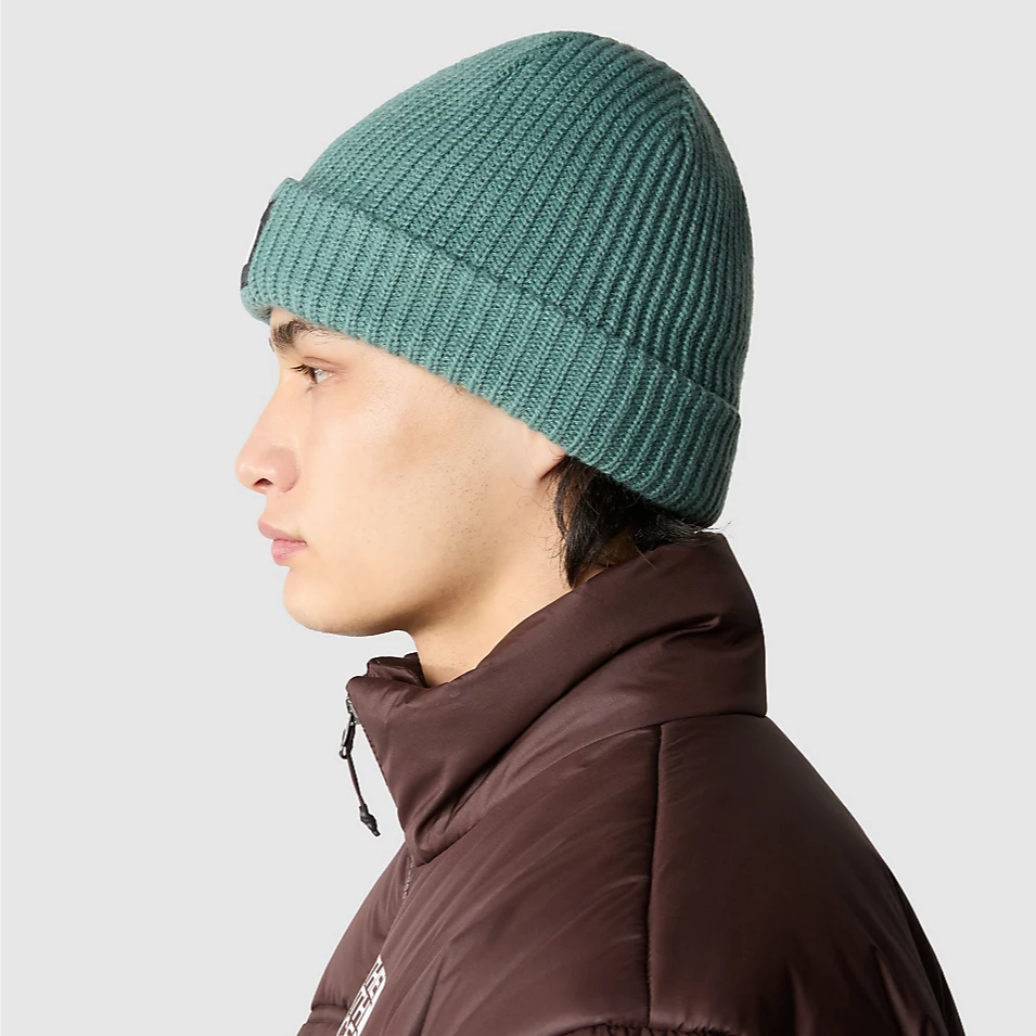 Salty Lined Beanie (Dark Sage)