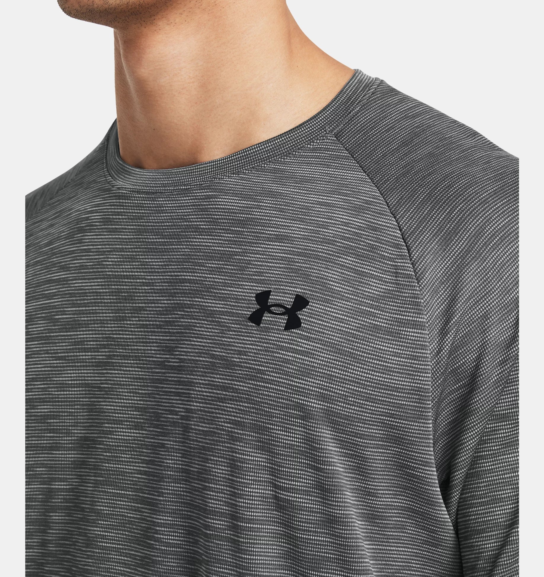 Mens Tech Textured T-Shirt (Grey)