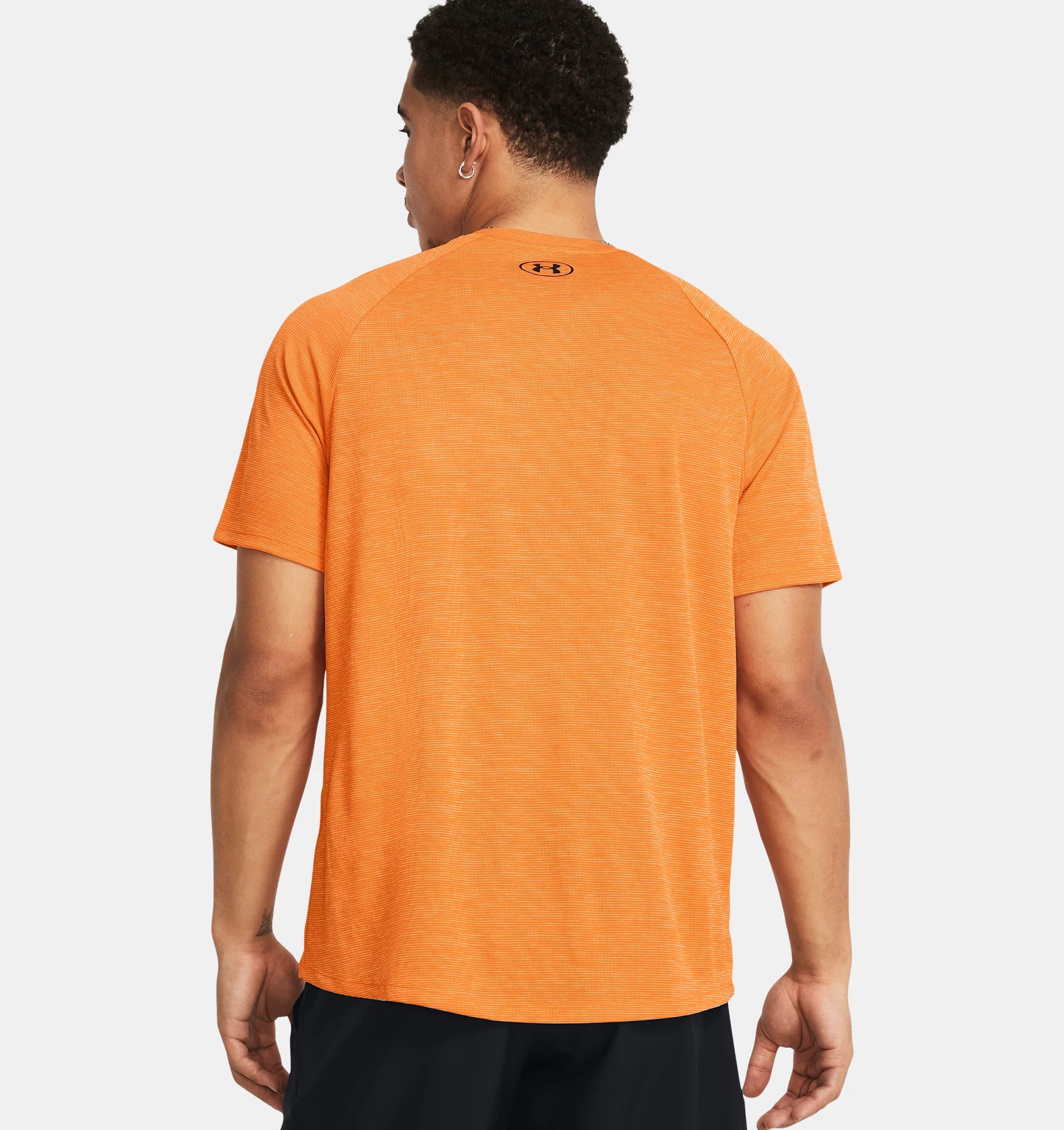 Mens Tech Textured T-Shirt (Orange)