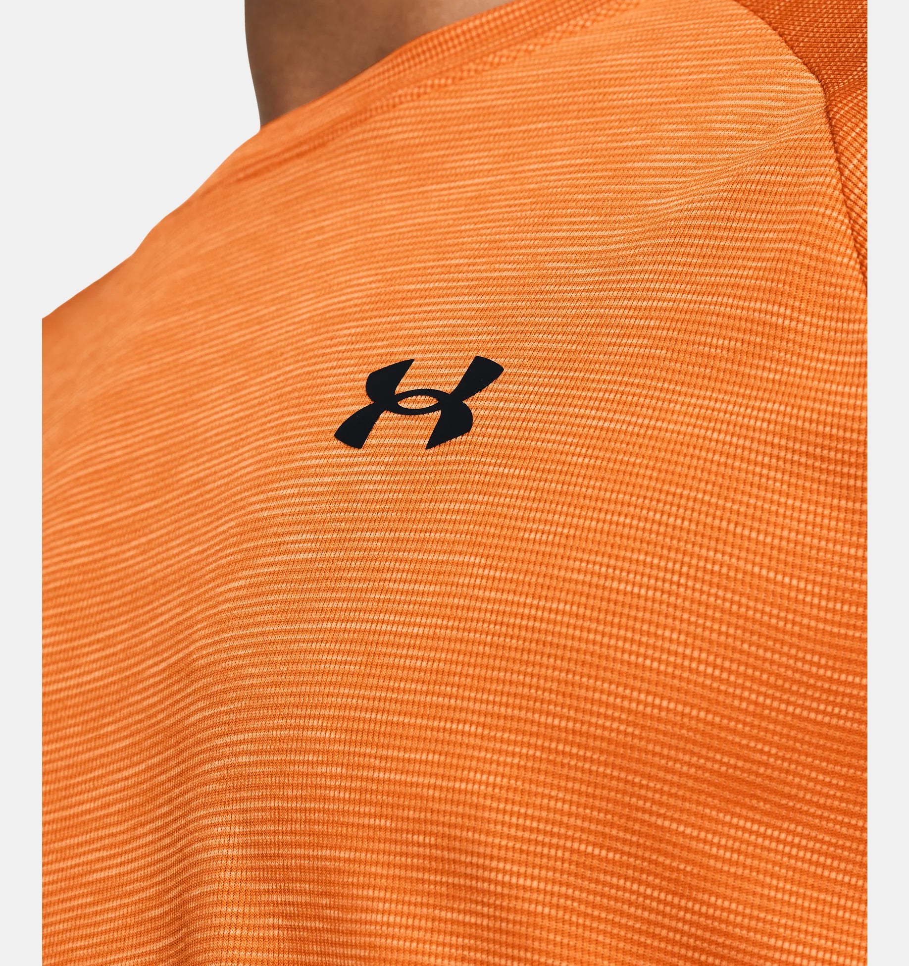 Mens Tech Textured T-Shirt (Orange)