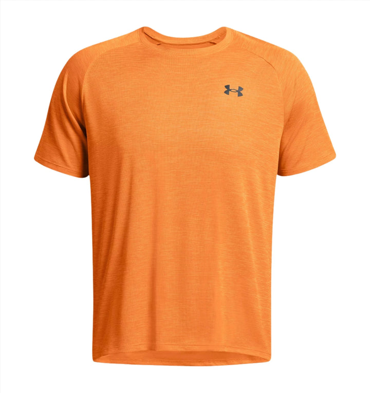 Mens Tech Textured T-Shirt (Orange)