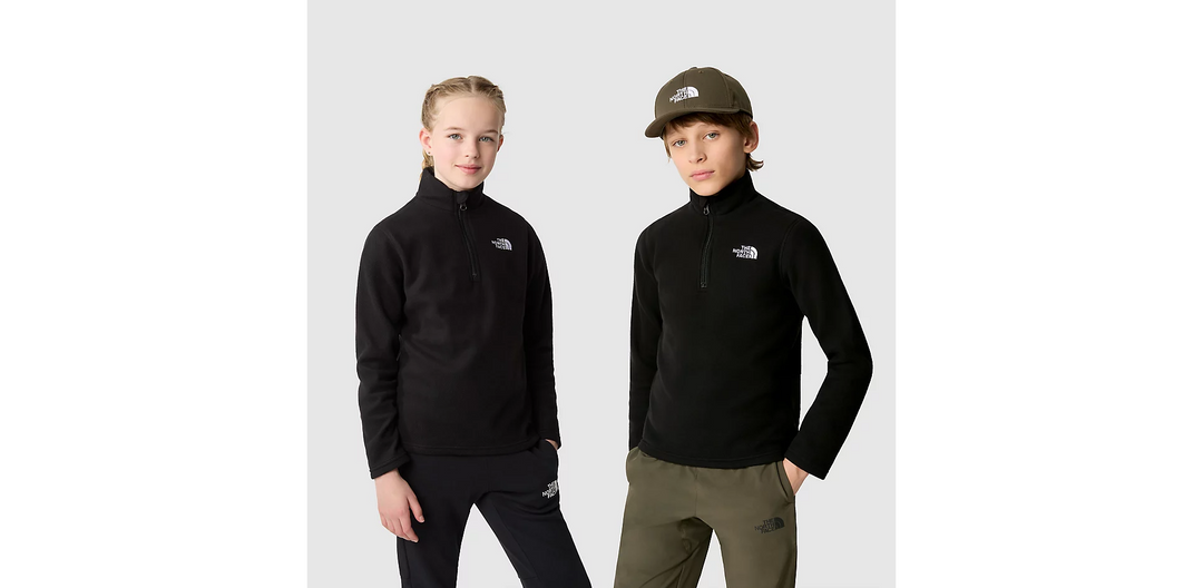 Teens Glacier 1/4 Zip Fleece (Black)