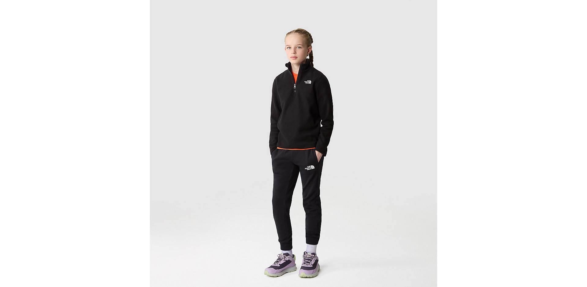 Teens Glacier 1/4 Zip Fleece (Black)