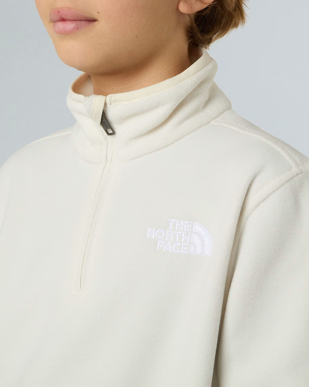 Teens Glacier 1/4 Zip Fleece (White Dune)