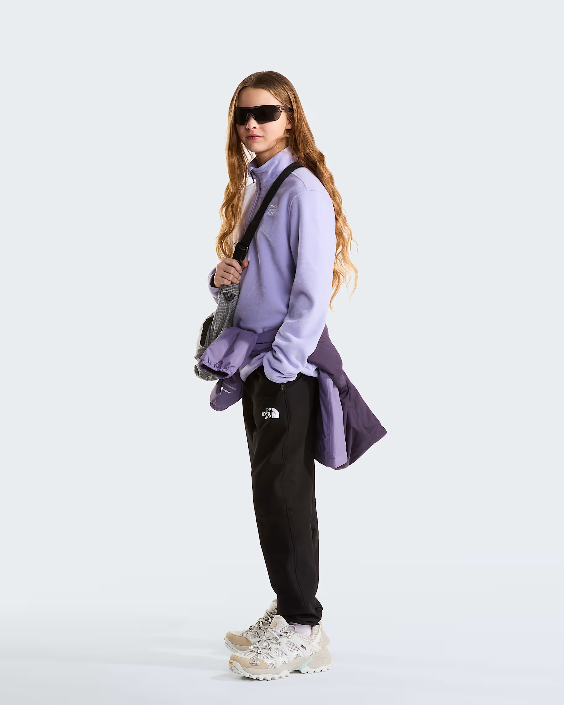 Teens Glacier 1/4 Zip Fleece (Pale Plum)