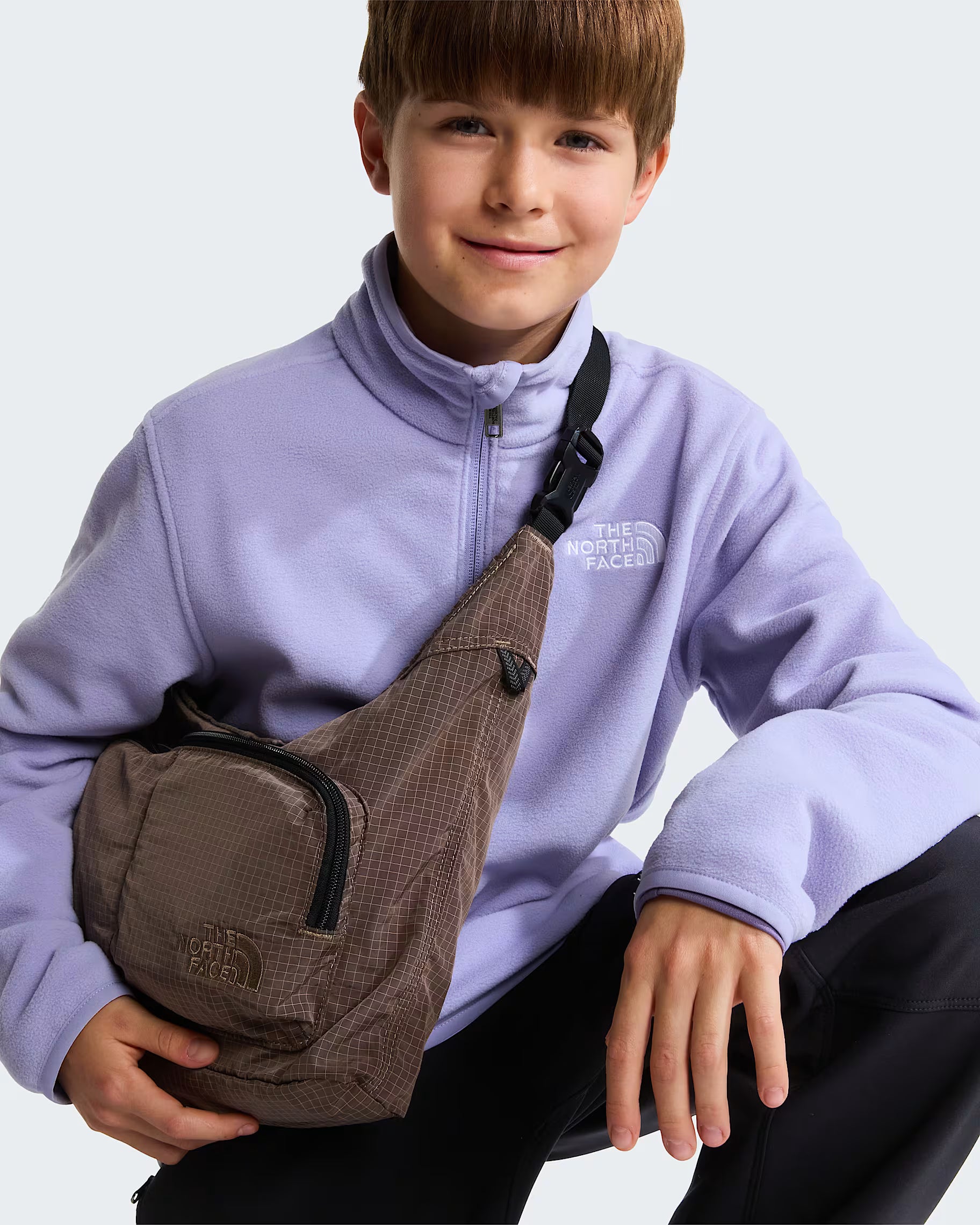 Teens Glacier 1/4 Zip Fleece (Pale Plum)