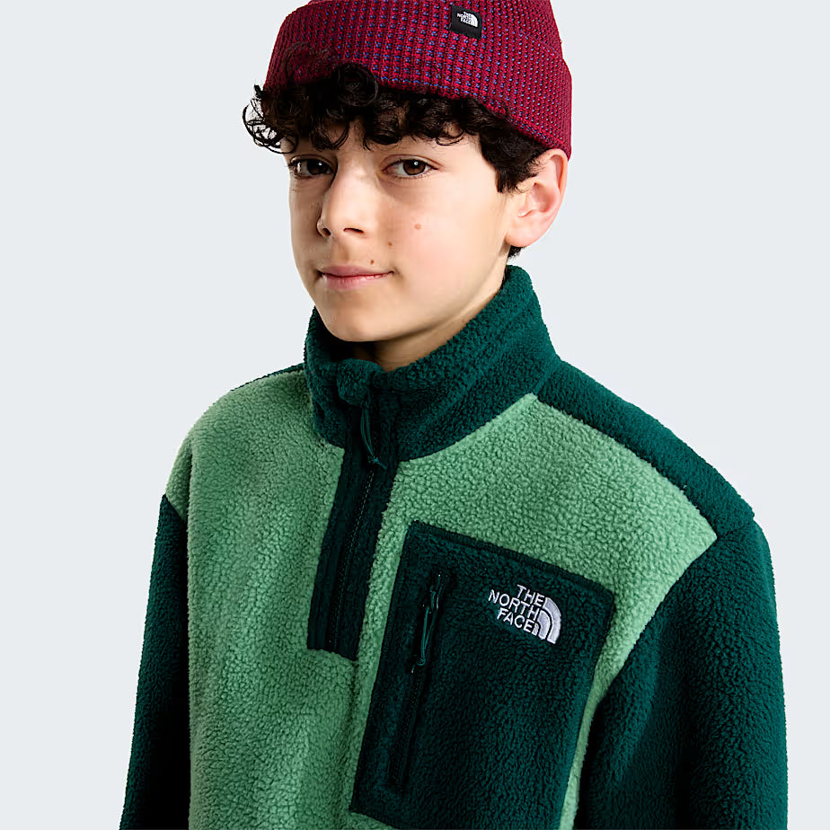 Teens Yumiori 1/4 Zip Fleece (Dimmed Algae/Hunter Green)