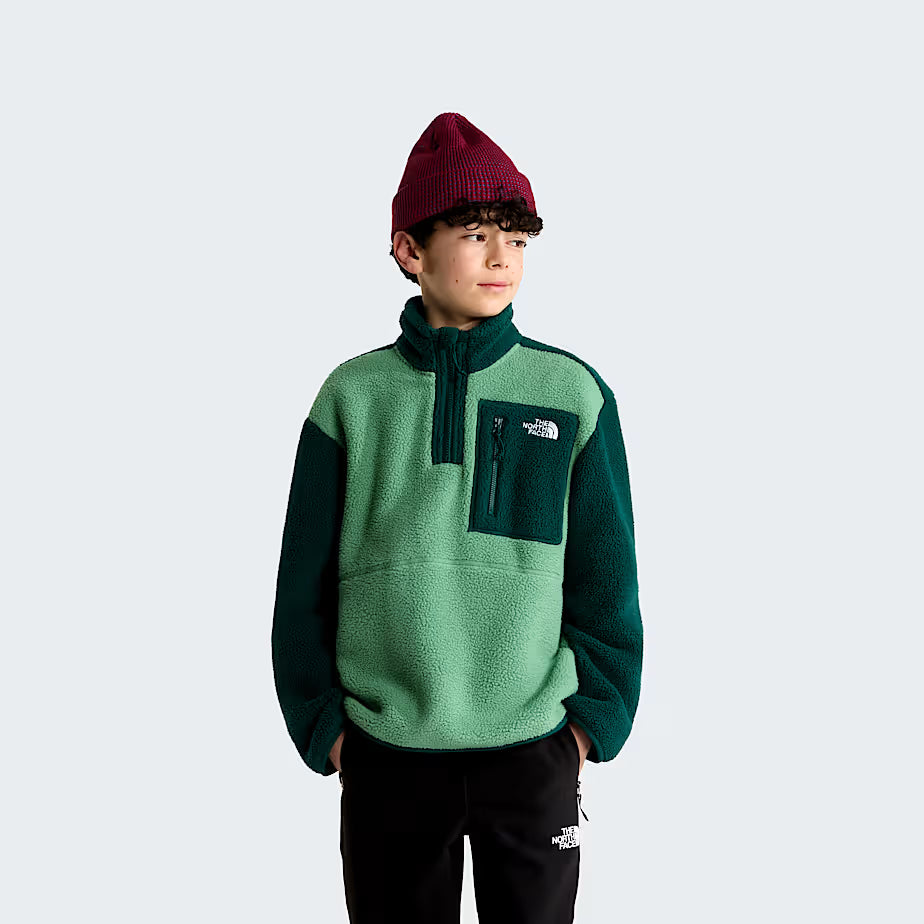 Teens Yumiori 1/4 Zip Fleece (Dimmed Algae/Hunter Green)