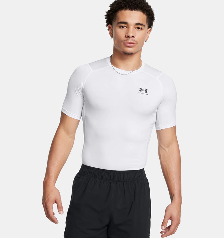 Mens HeatGear Short Sleeve (White)