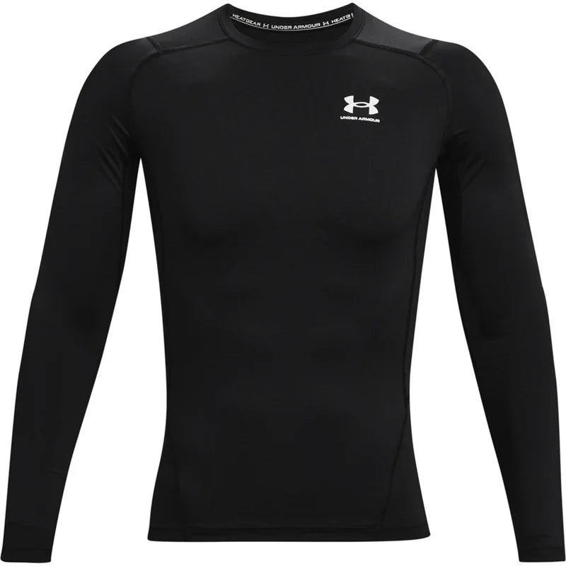 Mens HeatGear Long Sleeve Baselayer (Black)