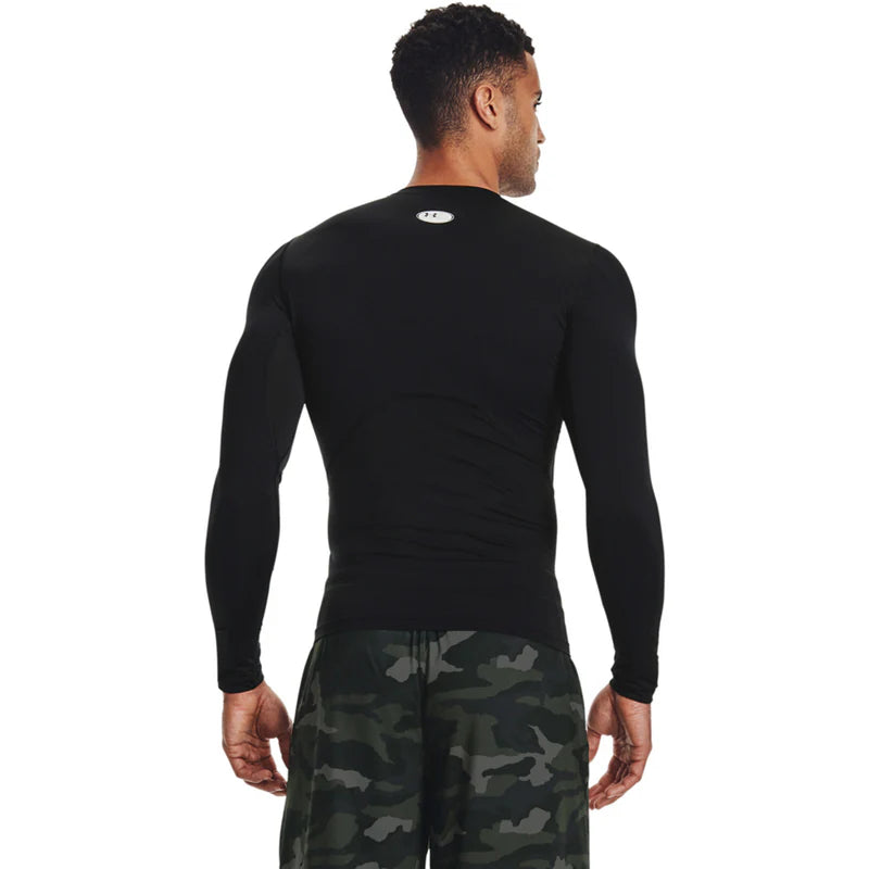 Mens HeatGear Long Sleeve Baselayer (Black)