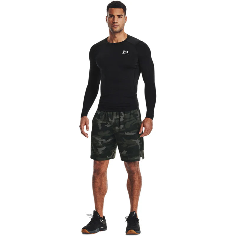 Mens HeatGear Long Sleeve Baselayer (Black)