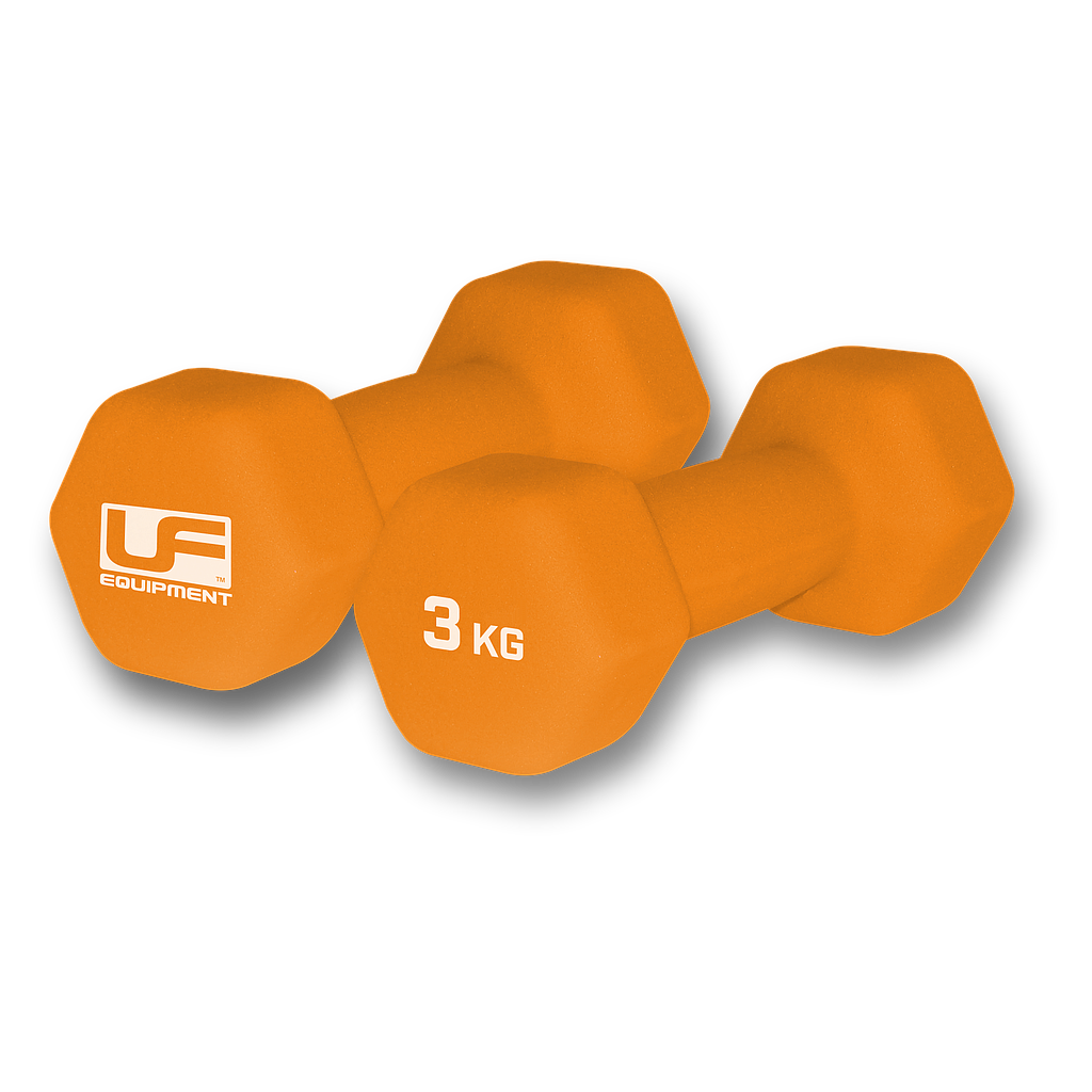 Hex Dumbells Neoprene Covered (Orange)
