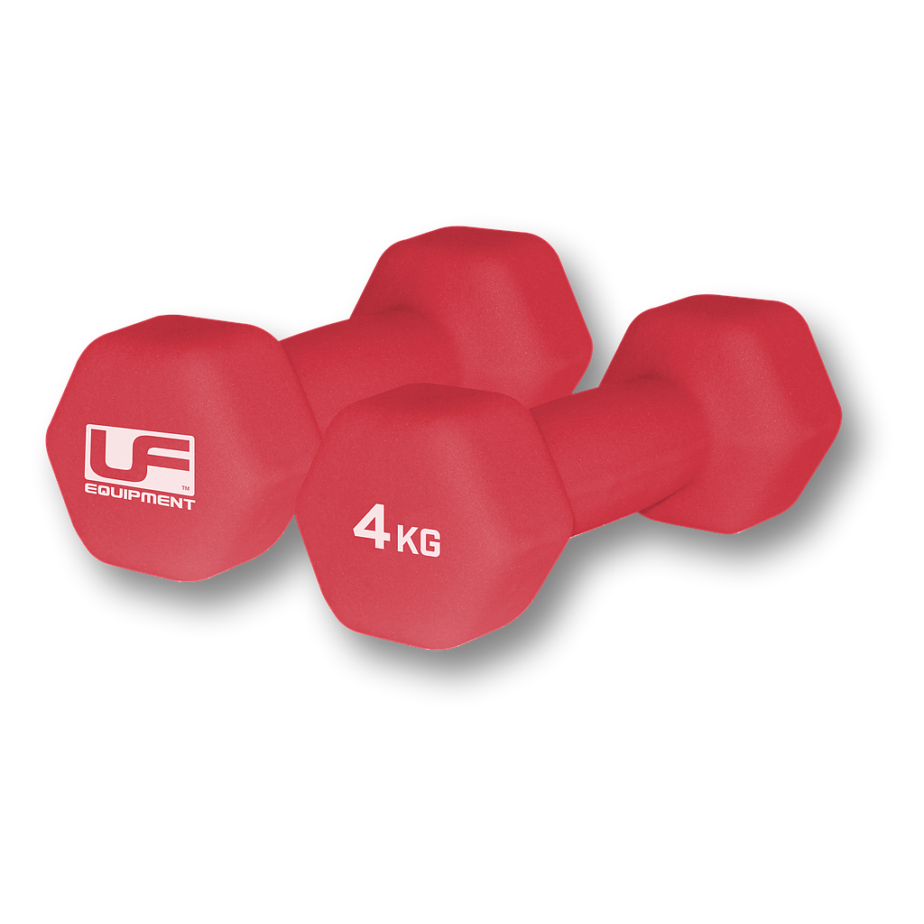 Hex Dumbells Neoprene Covered (Red)