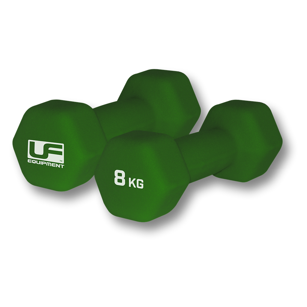 Neoprene Covered Hex Dumbbells (Green)