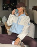 Womens Snap Polar Fleece (Glacial Blue)