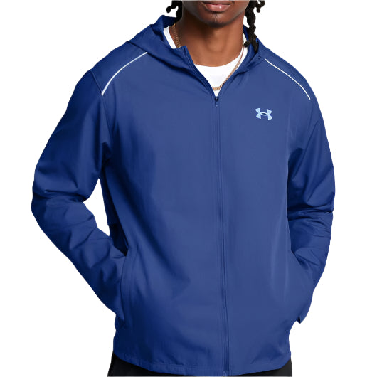 Mens UA Launch Hooded Jacket (Tech Blue/Horizon Blue)