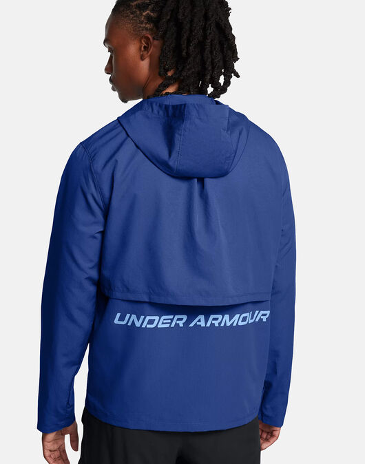 Mens UA Launch Hooded Jacket (Tech Blue/Horizon Blue)