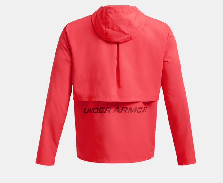 Mens UA Launch Hooded Jacket (Racer Red /Black)