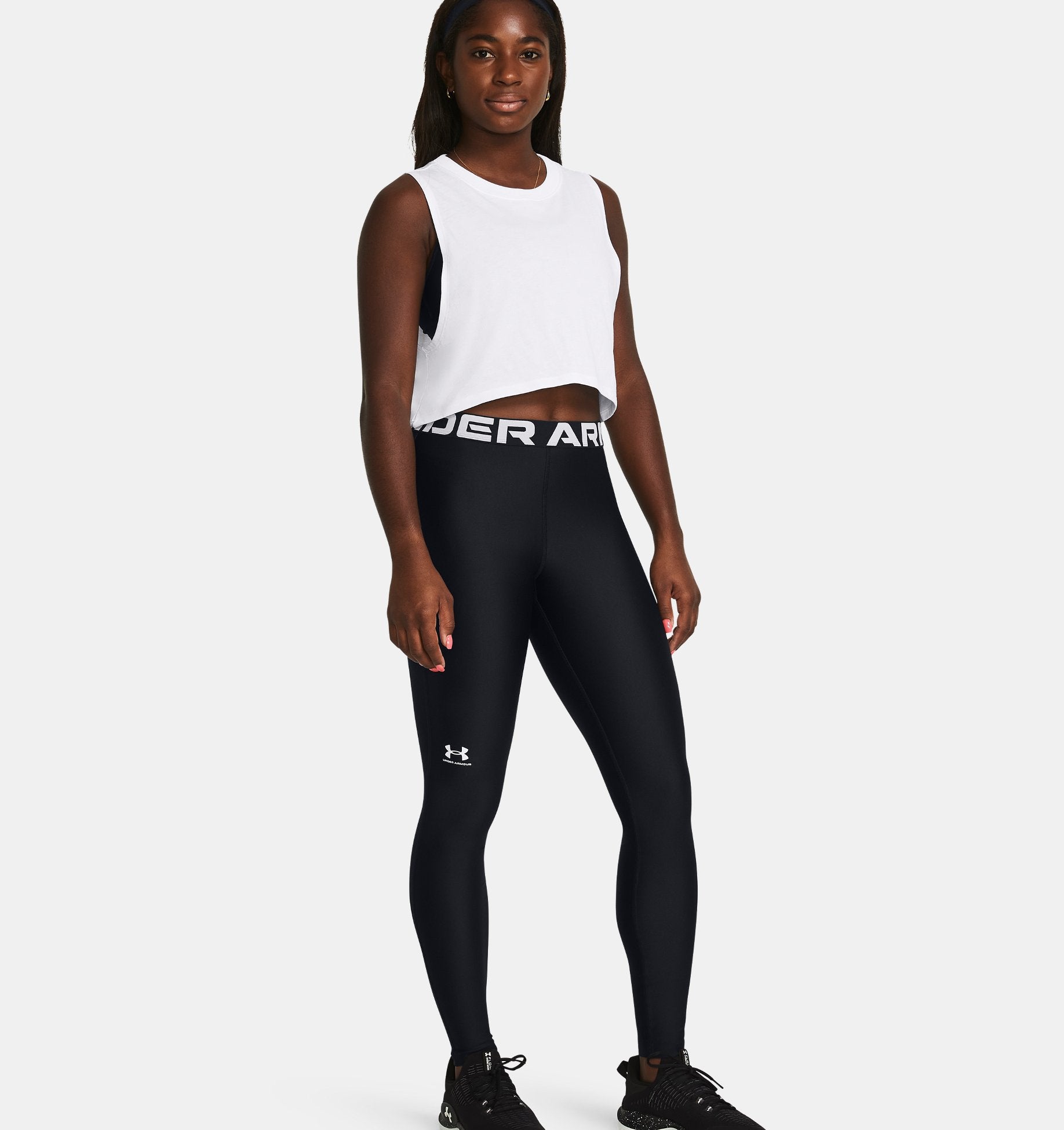 Womens HeatGear Authentic Leggings (Black)