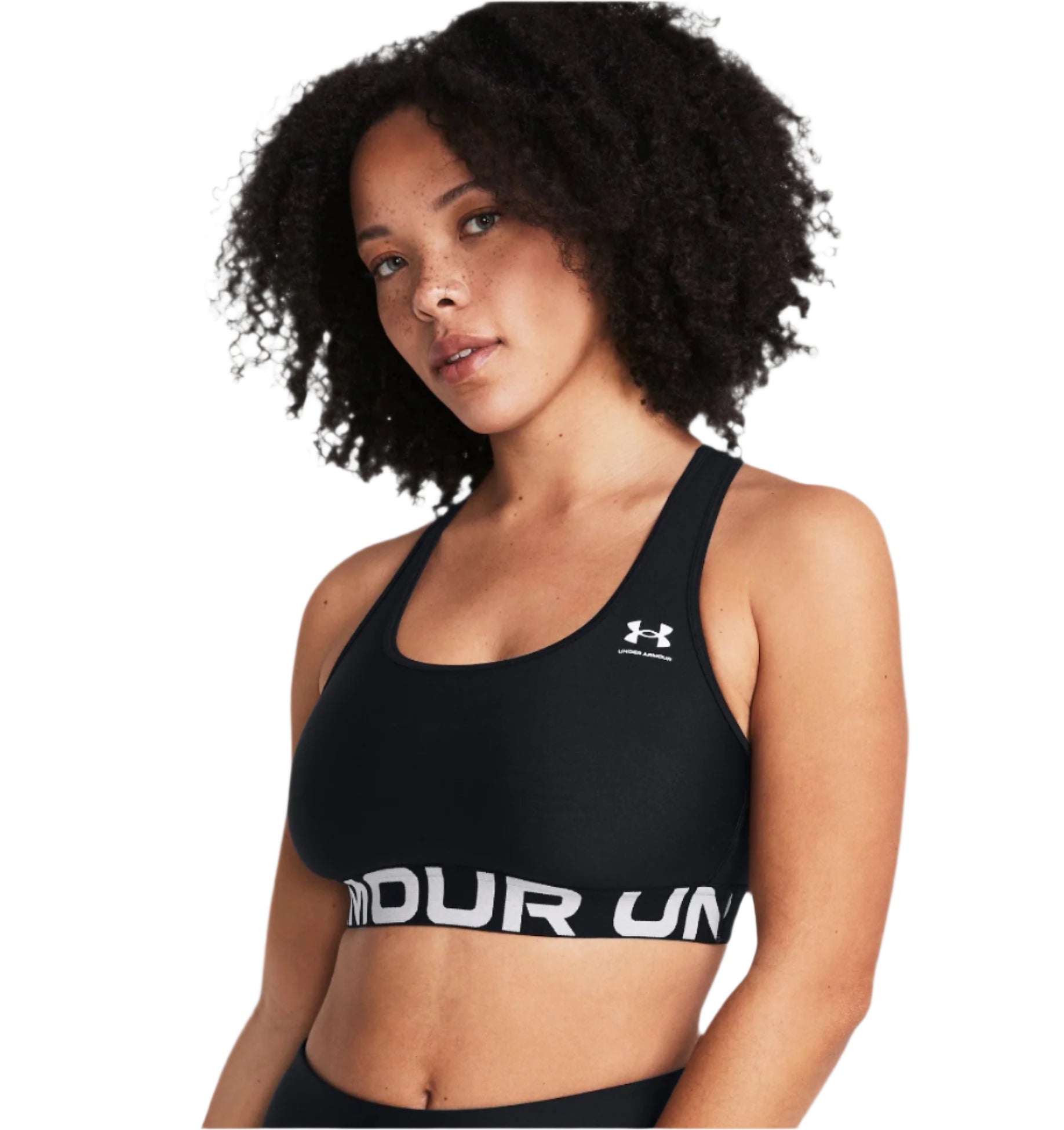 Womens HeatGear Authentic Sports Bra (Black)
