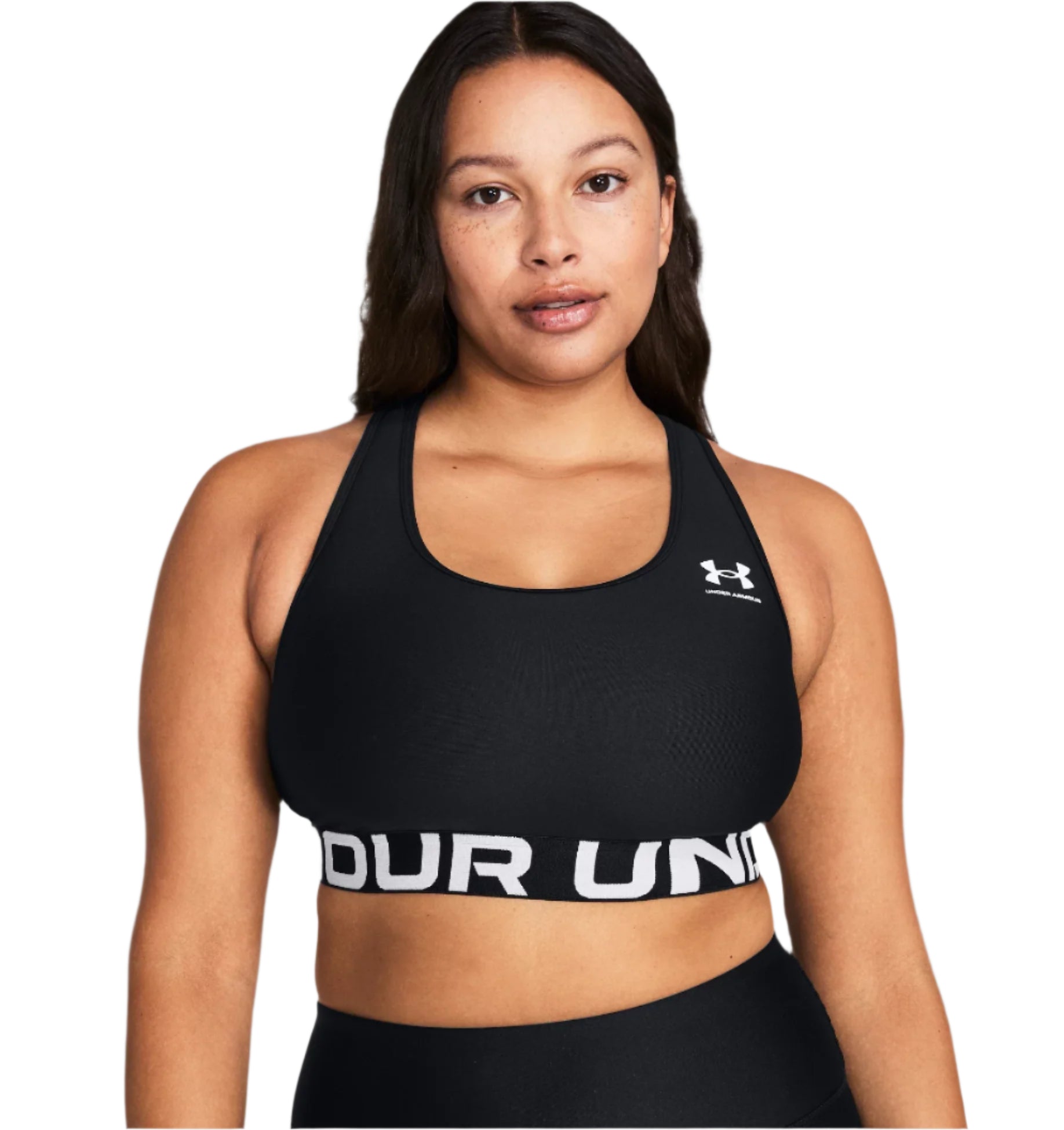Womens HeatGear Authentic Sports Bra (Black)