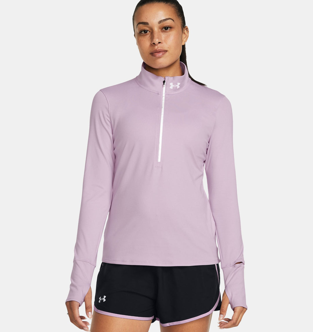 Womens Qualifier Run Half Zip (Purple)