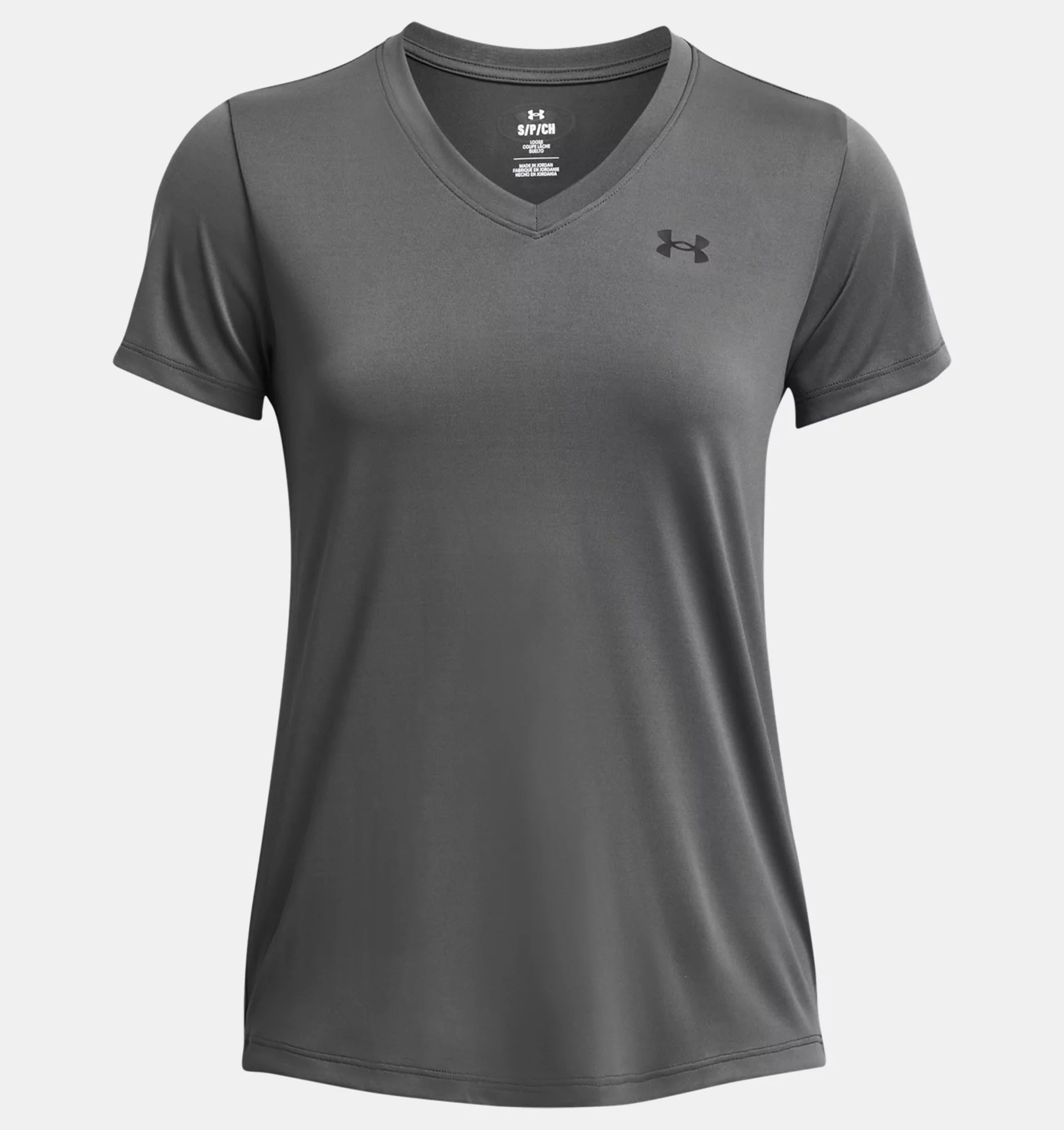 Womens Tech V Neck T-Shirt (Grey)