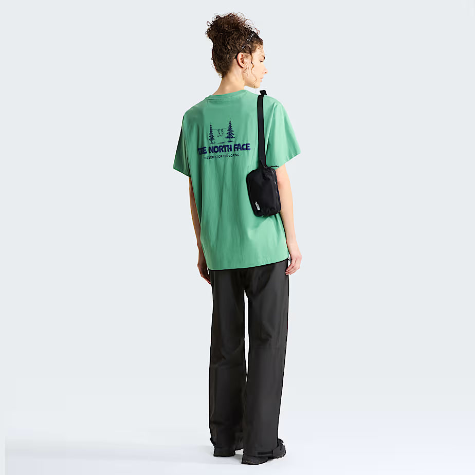 Unisex Camping Relaxed Graphic T-Shirt (Dimmed Algae)