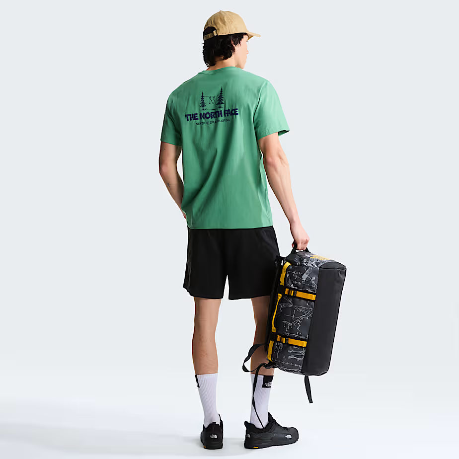 Unisex Camping Relaxed Graphic T-Shirt (Dimmed Algae)
