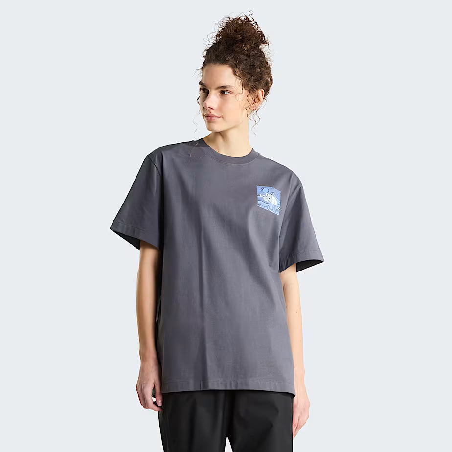 Unisex Mountain Escape Relaxed Graphic T-Shirt (Anthracite Grey)
