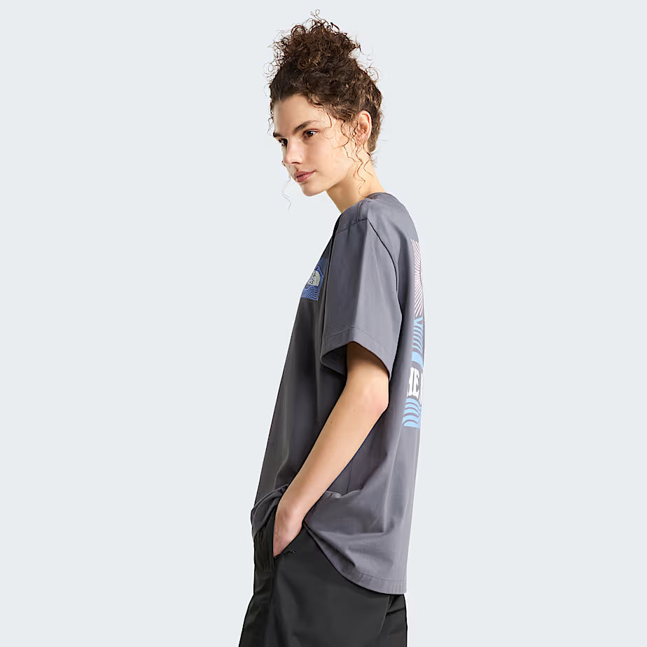 Unisex Mountain Escape Relaxed Graphic T-Shirt (Anthracite Grey)