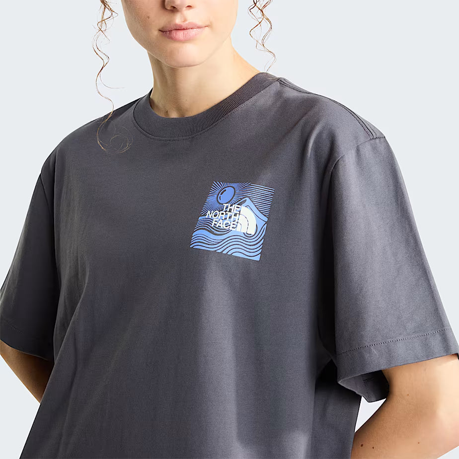 Unisex Mountain Escape Relaxed Graphic T-Shirt (Anthracite Grey)