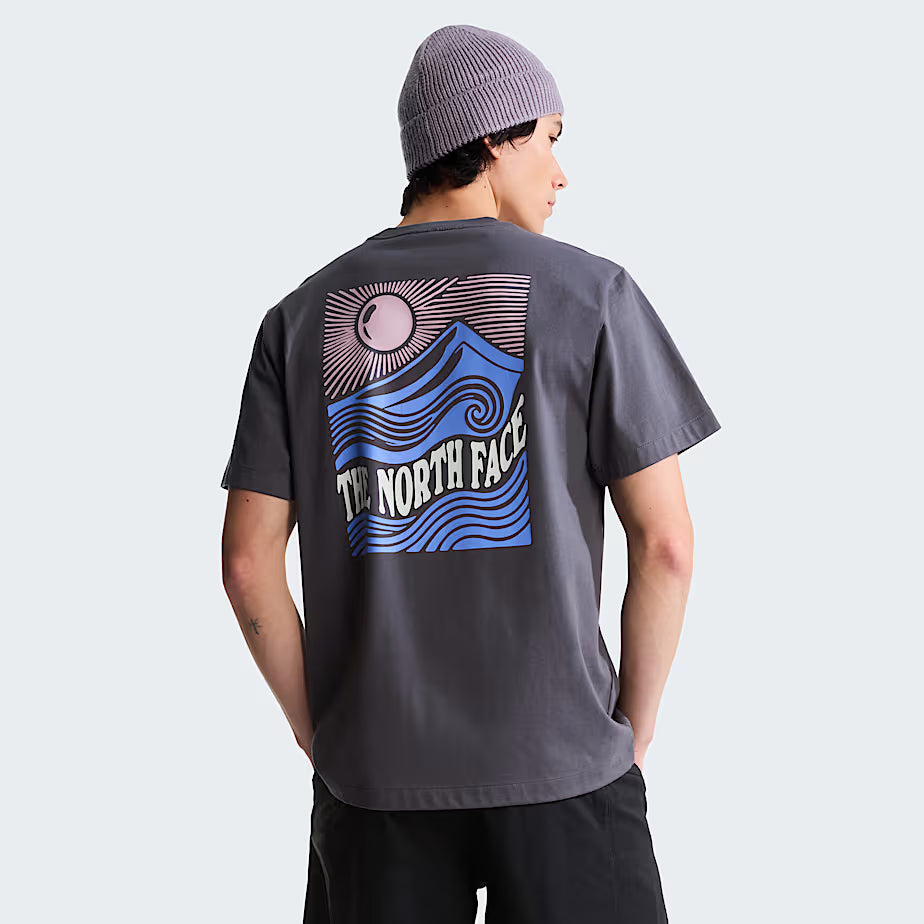 Unisex Mountain Escape Relaxed Graphic T-Shirt (Anthracite Grey)