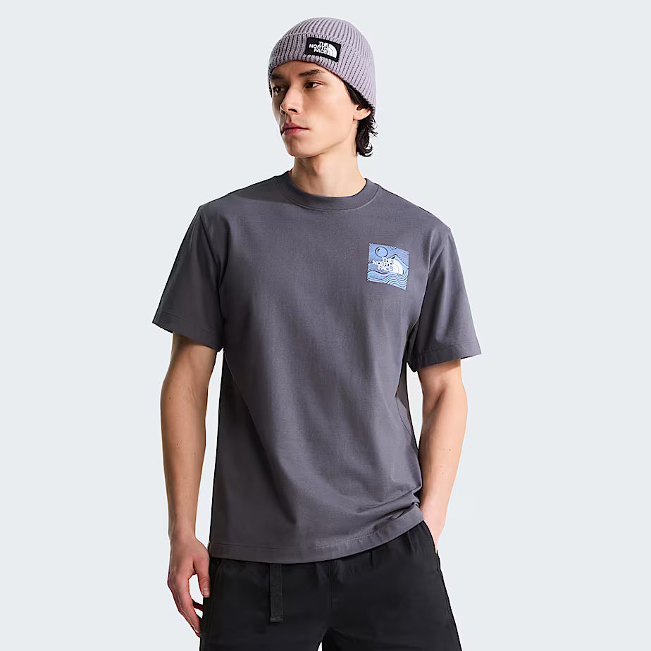 Unisex Mountain Escape Relaxed Graphic T-Shirt (Anthracite Grey)