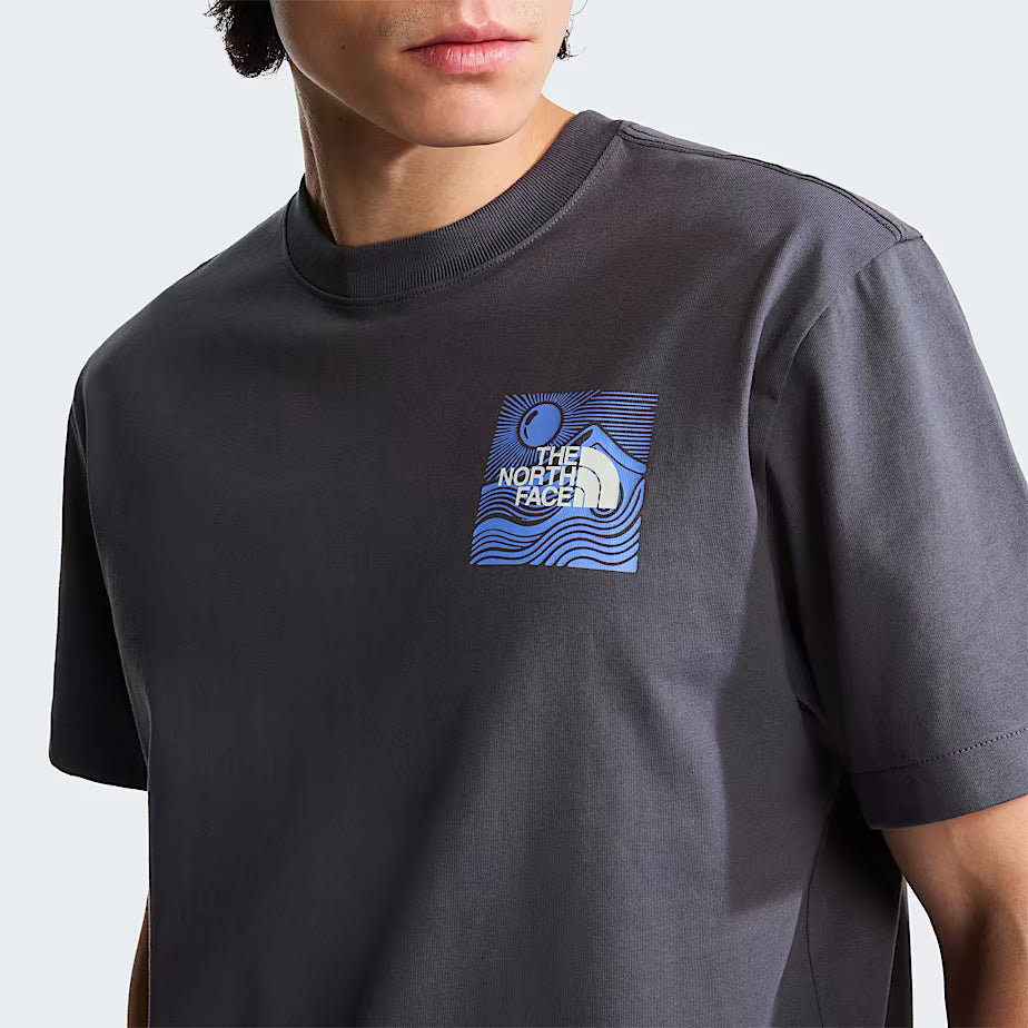 Unisex Mountain Escape Relaxed Graphic T-Shirt (Anthracite Grey)