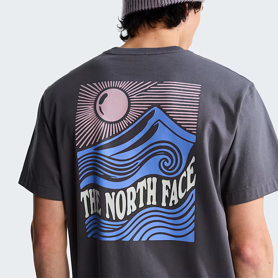 Unisex Mountain Escape Relaxed Graphic T-Shirt (Anthracite Grey)