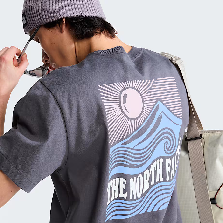 Unisex Mountain Escape Relaxed Graphic T-Shirt (Anthracite Grey)