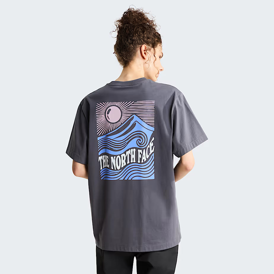 Unisex Mountain Escape Relaxed Graphic T-Shirt (Anthracite Grey)