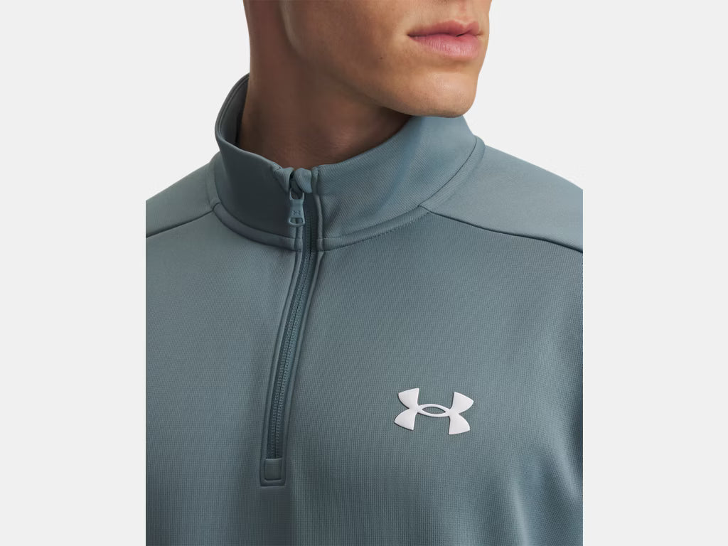 Armour Fleece 1/4 Zip (Jasper Blue/White)