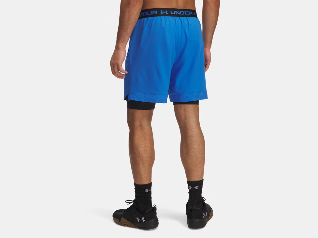 Mens UA Vanish Woven 2-in-1 Short (Atlantis Blue/Black)