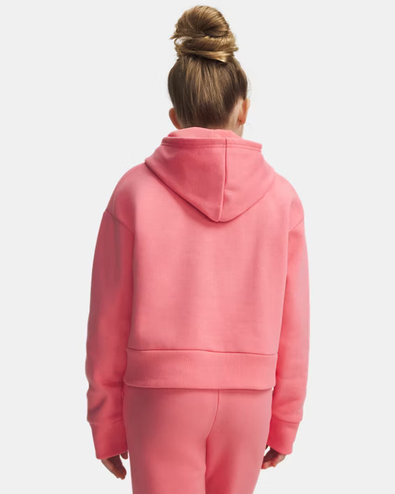 Girls Rival Fleece Hoodie (Bittersweet Pink/White)