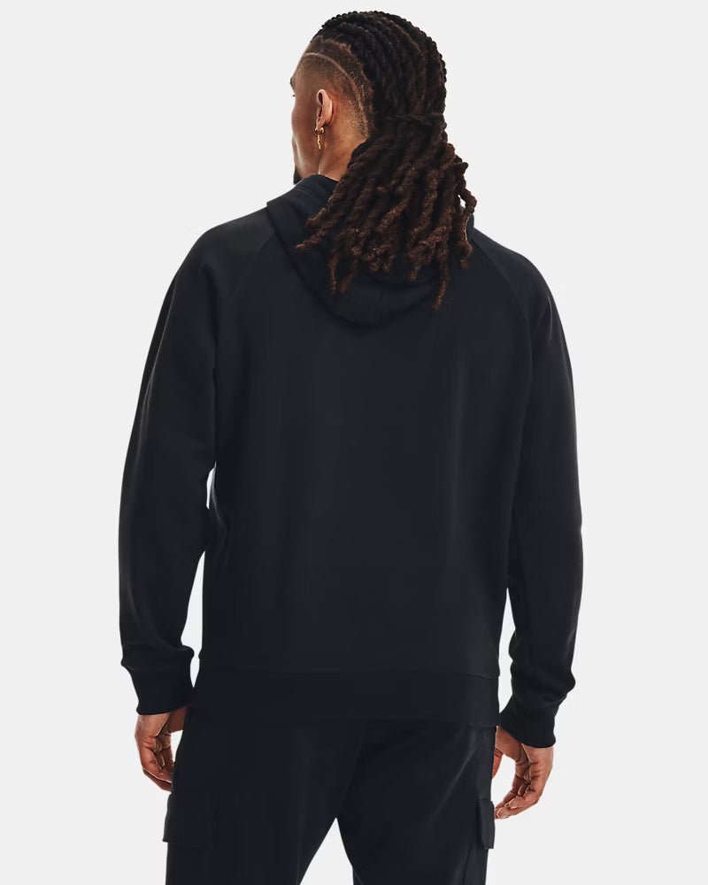 Mens UA Rival Fleece Hoodie (Black/White)