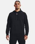 Mens UA Rival Fleece Hoodie (Black/White)